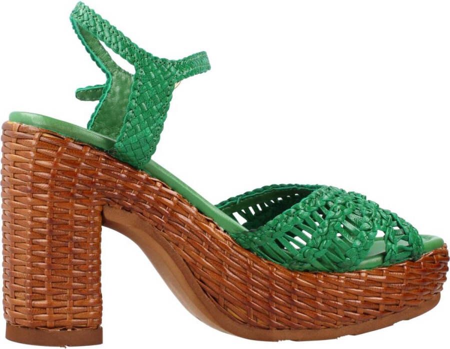 Pons Quintana High Heel Sandals Black Red Green Dames