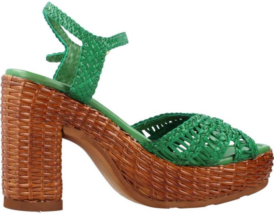 Pons Quintana High Heel Sandals Black Red Green Dames