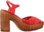 Pons Quintana High Heel Sandals Black Red Green Dames - Thumbnail 1