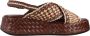 Pons Quintana Moderne Maui Platte Sandalen Brown Dames - Thumbnail 4
