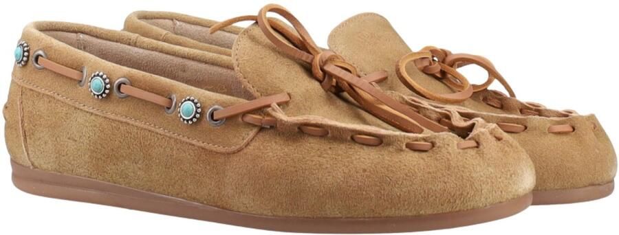 POSA Mocassins Dames Boat Loafer Western Maat: 36 Materiaal: Suède Kleur: Camel