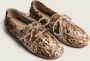 POSA Mocassins Dames Boat Loafer Maat: 40 Materiaal: Ponyhair Kleur: Beige - Thumbnail 1