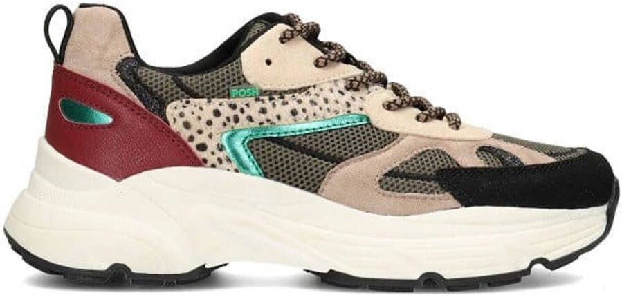 POSH by Poelman Ayoki chunky sneakers beige zwart