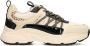 POSH by Poelman AYOKI Dames Sneakers Beige Met Zwart Combinatie - Thumbnail 2