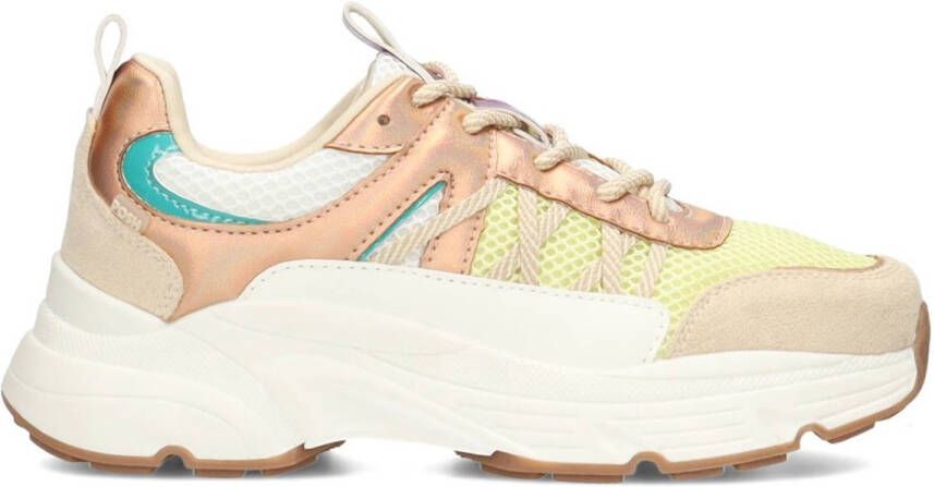 POSH by Poelman AYOKI Dames Sneakers Geel Met Combinatie