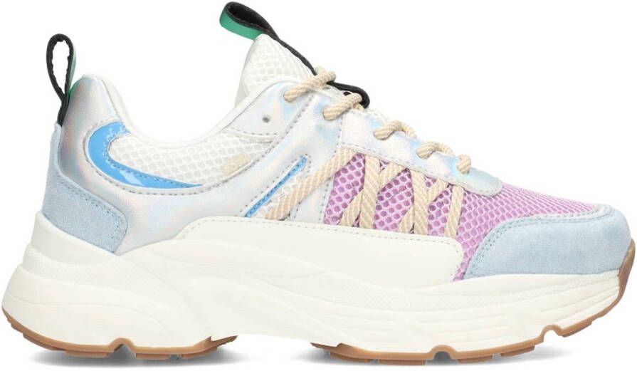 POSH by Poelman AYOKI Dames Sneakers -Wit Met Combinatie