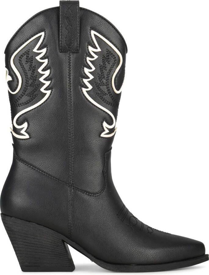 POSH by Poelman BIBI Dames Laarzen -Zwart met combinatie