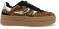 POSH by Poelman Sneakers laag 'BODIE' karamel zwart zilver - Bruin