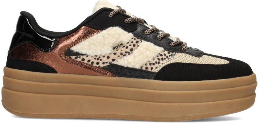 POSH by Poelman BODIE Dames Sneakers Zwart Met Combinatie