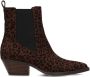 POSH by Poelman CARMEN Dames Laarzen Bruin Met Dierenprint - Thumbnail 1