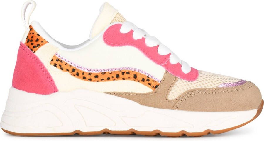 POSH by Poelman CAROCEL Dames Sneakers Beige met combinatie - Foto 8