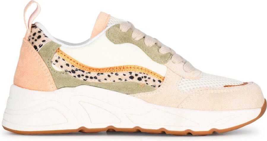 POSH by Poelman CAROCEL Dames Sneakers Beige met combinatie - Foto 6