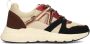 POSH by Poelman CAROCEL Dames Sneakers Beige Met Rood Combinatie - Thumbnail 2