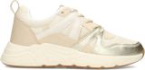 POSH by Poelman CAROCEL Dames Sneakers Wit Met Beige Combinatie - Wit