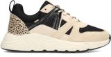 POSH by Poelman CAROCEL Dames Sneakers Zwart Met Beige Combinatie - Zwart
