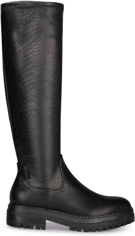 POSH by Poelman CYBELE Dames Laarzen Zwart Met Dierenprint