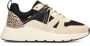 POSH by Poelman CAROCEL Dames Sneakers Zwart Met Beige Combinatie - Thumbnail 2