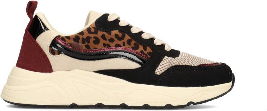 POSH by Poelman CHARLIE Dames Sneakers Zwawrt Met Bordeaux Combinatie - Foto 2