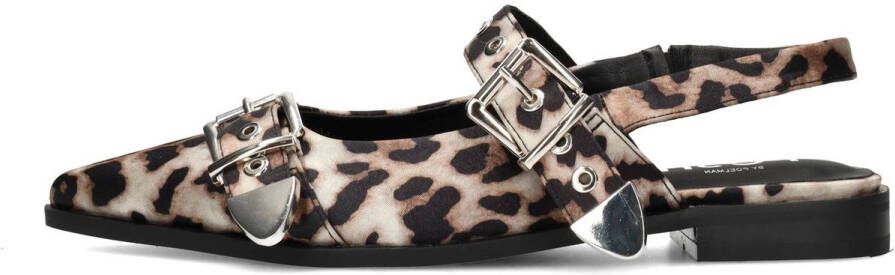 POSH by Poelman Dames JULIA Slingbacks Bruin Met Dierenprint