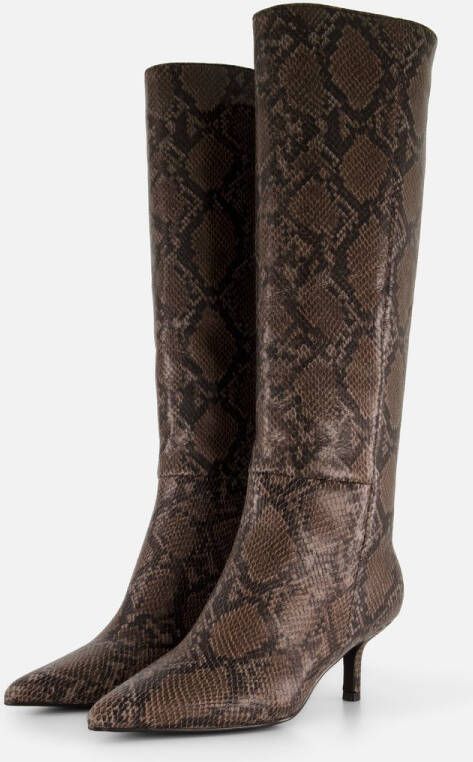 POSH by Poelman Hoge laarzen bruin Pu Dames