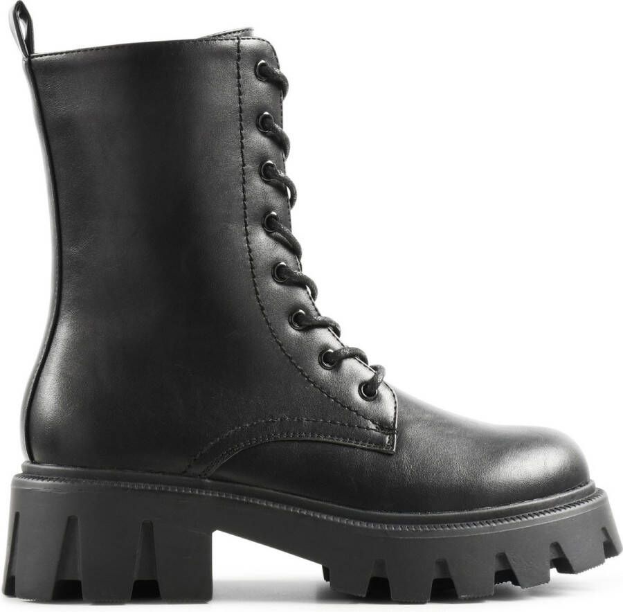 POSH by Poelman Jet imitatieleren Laarzen met Vetersluiting