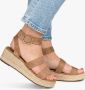 POELMAN Slingback sandalen cappuccino Beige Textiel Sandalen met hak Dames - Thumbnail 5