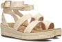 POSH by Poelman JUNE Dames Sandalen Goud Met Beige - Thumbnail 2