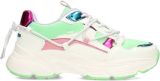 POSH by Poelman KAE Dames Sneakers Wit Met Groene Combinatie - Groen