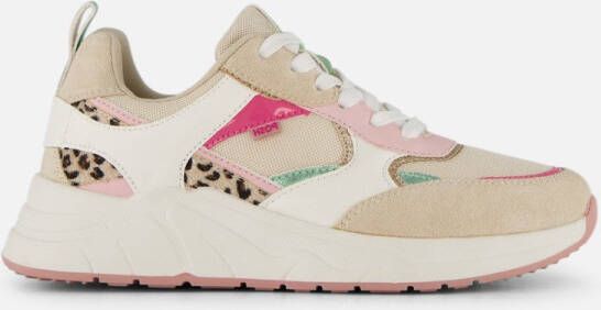 POSH by Poelman Leopard Sneakers beige Textiel Dames