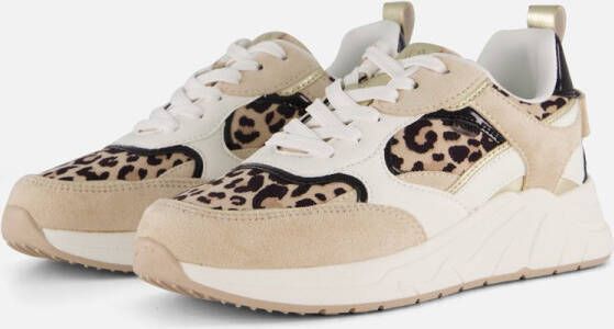 POSH by Poelman Leopard Sneakers beige Textiel Dames
