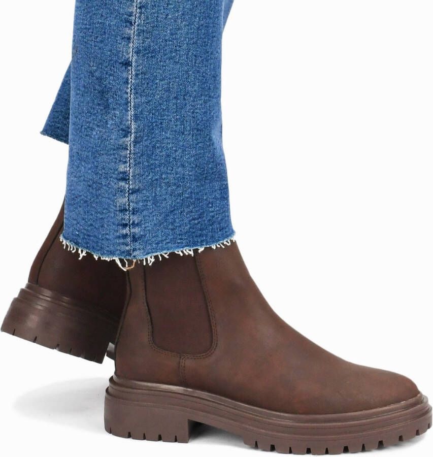 POSH by Poelman LOT Dames Chelsea Laarzen Donker Bruin