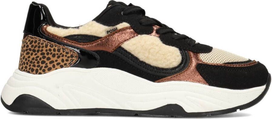 POSH by Poelman MACY Dames Sneakers Zwart Met Combinatie - Foto 2