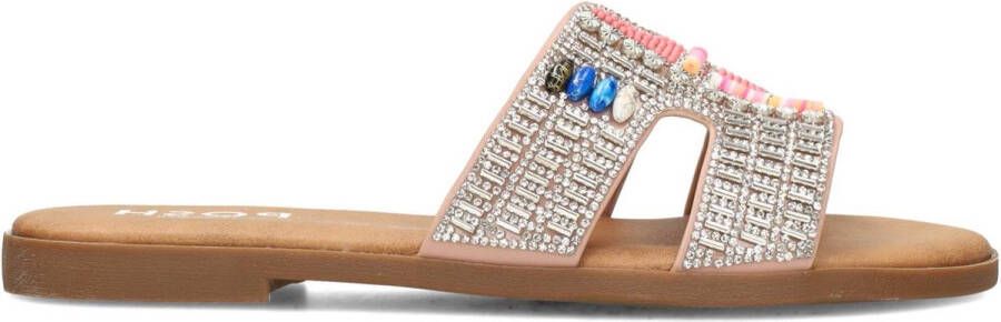 POSH by Poelman MAY Dames Slippers Roze Met Combinatie