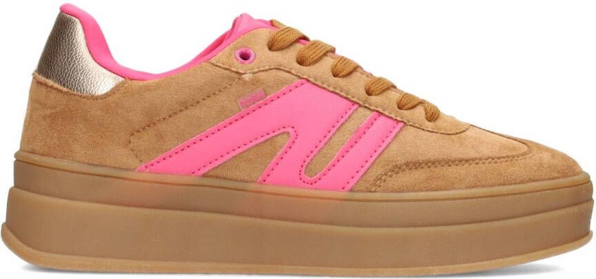 POSH by Poelman NOË Dames Sneakers Beige Met Roze Combinatie - Foto 2