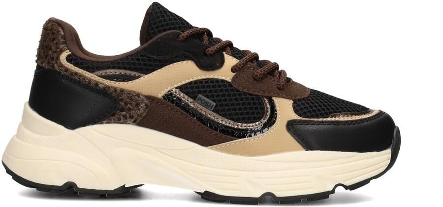 POSH by Poelman ANGY Dames Sneakers Zwart met combinatie