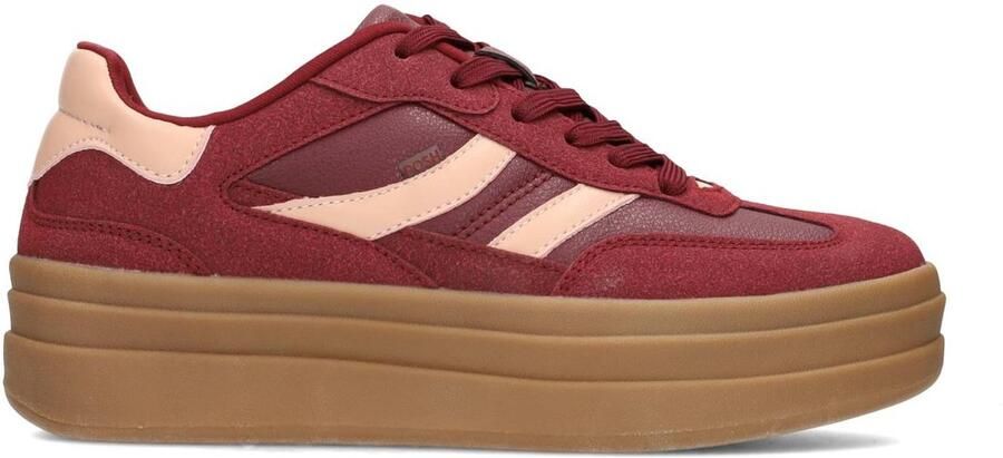 POSH by Poelman BODIE Dames Sneakers Bruin Met Beige