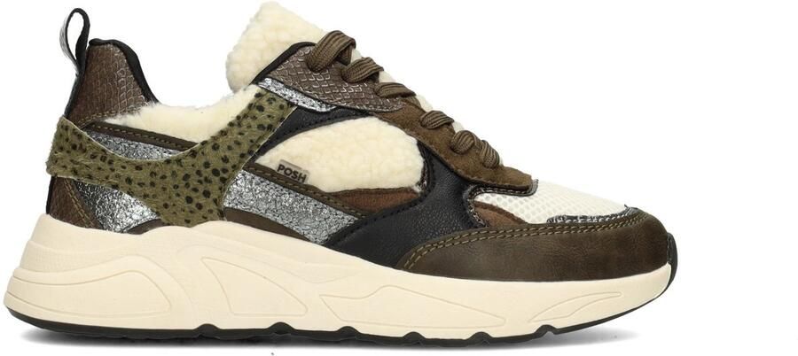 POSH by Poelman CARO Dames Sneakers Groen met combinatie - Foto 4
