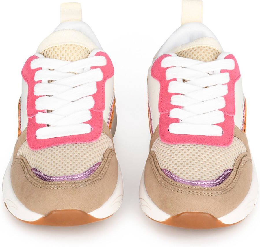 POSH by Poelman CAROCEL Dames Sneakers Beige met combinatie - Foto 3