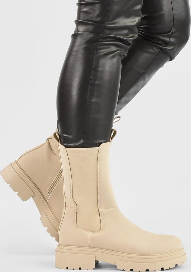 POSH by Poelman CHELLY Dames Chelsea Laarzen Beige - Foto 6