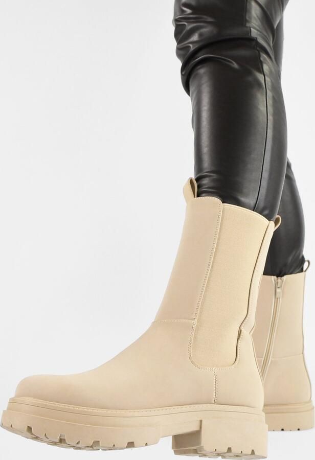 POSH by Poelman CHELLY Dames Chelsea Laarzen Beige - Foto 7