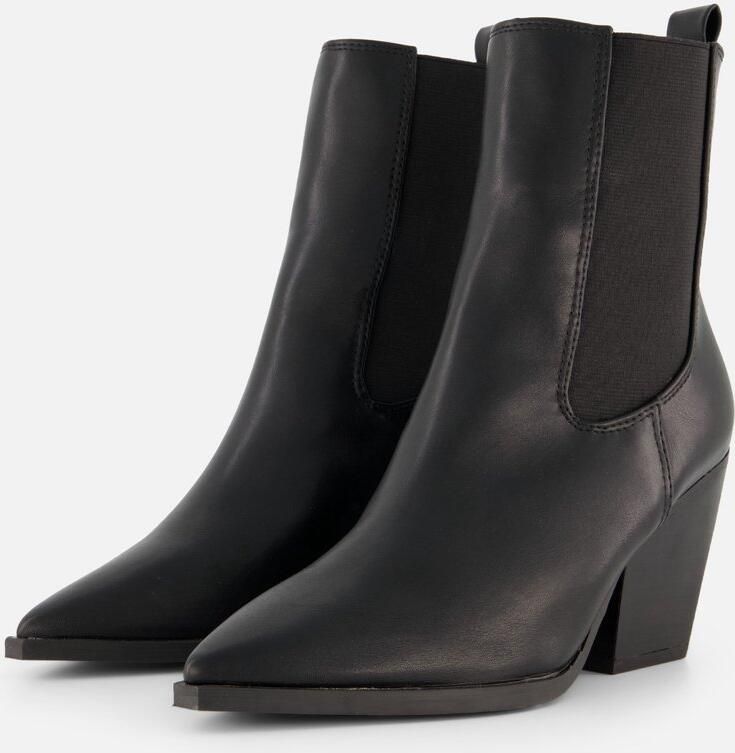 POSH by Poelman Chelsea boots met hak zwart Pu Dames