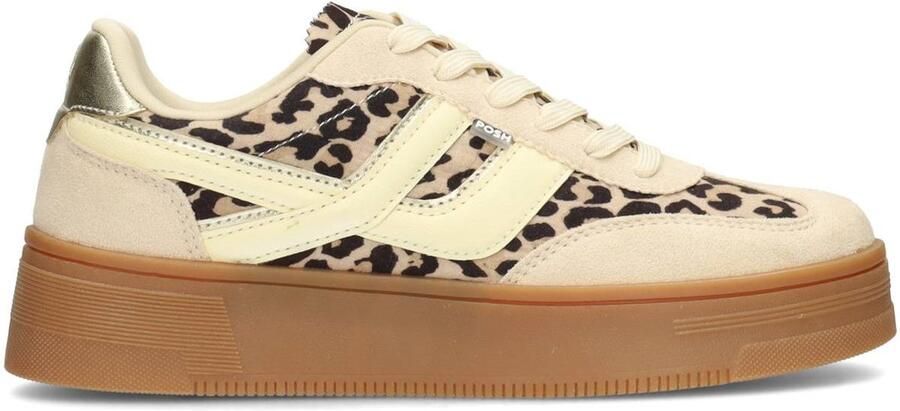 POSH by Poelman GEORGIA Dames Sneakers Bruin met dierenprint - Foto 5