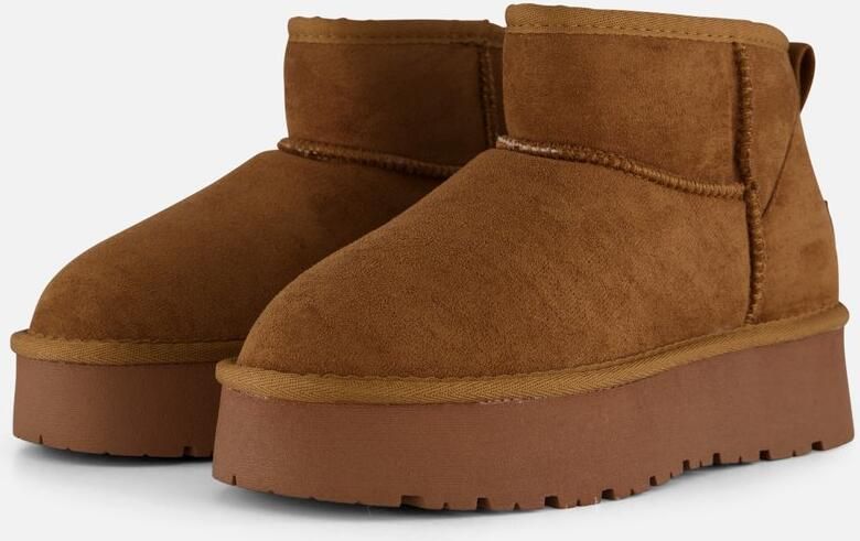 POSH by Poelman Gevoerde boots glitter cognac Dames - Foto 2