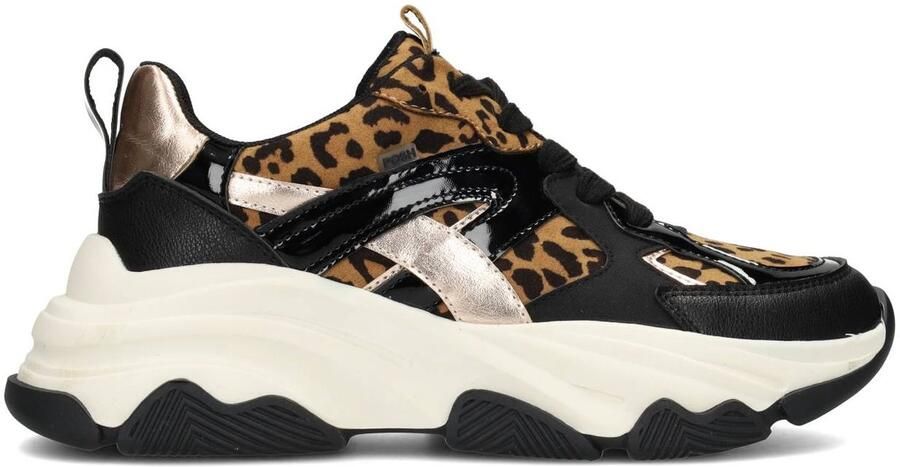 POSH by Poelman GIGI Dames Sneakers Bruin Met Dierenprint - Foto 2