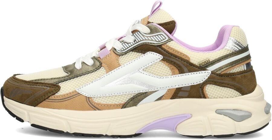 POSH by Poelman GINNY Dames Sneakers Beige met combinatie