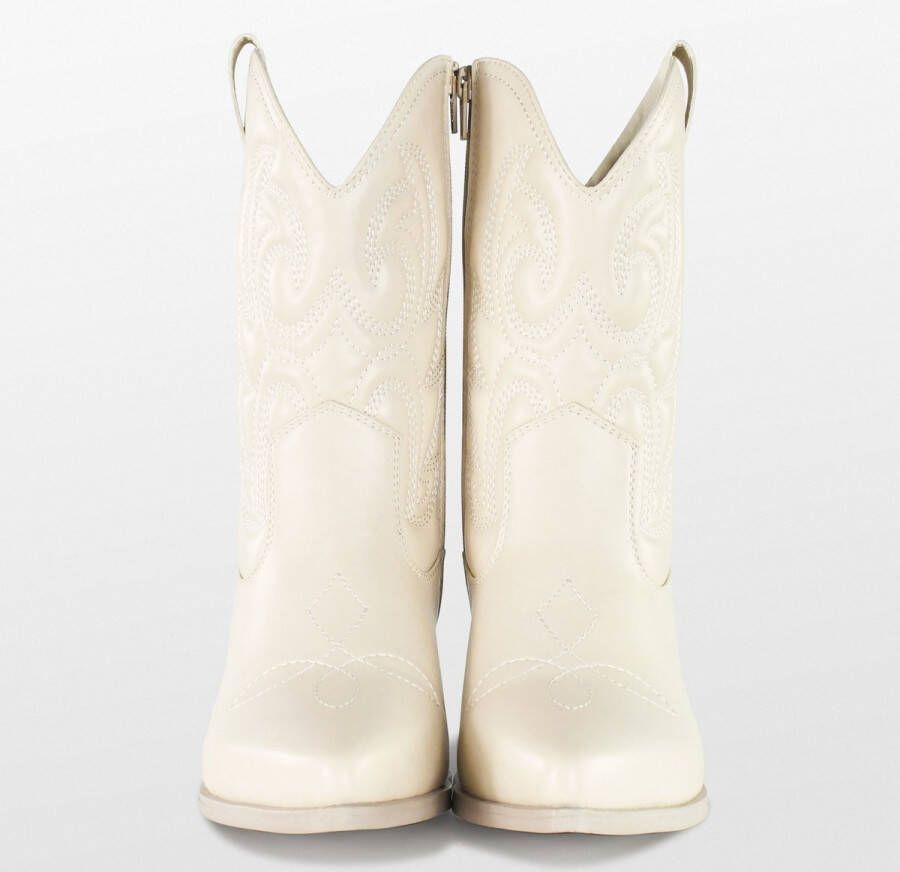 POSH by Poelman JUUL Dames Western Enkel Laarzen Off White - Foto 5