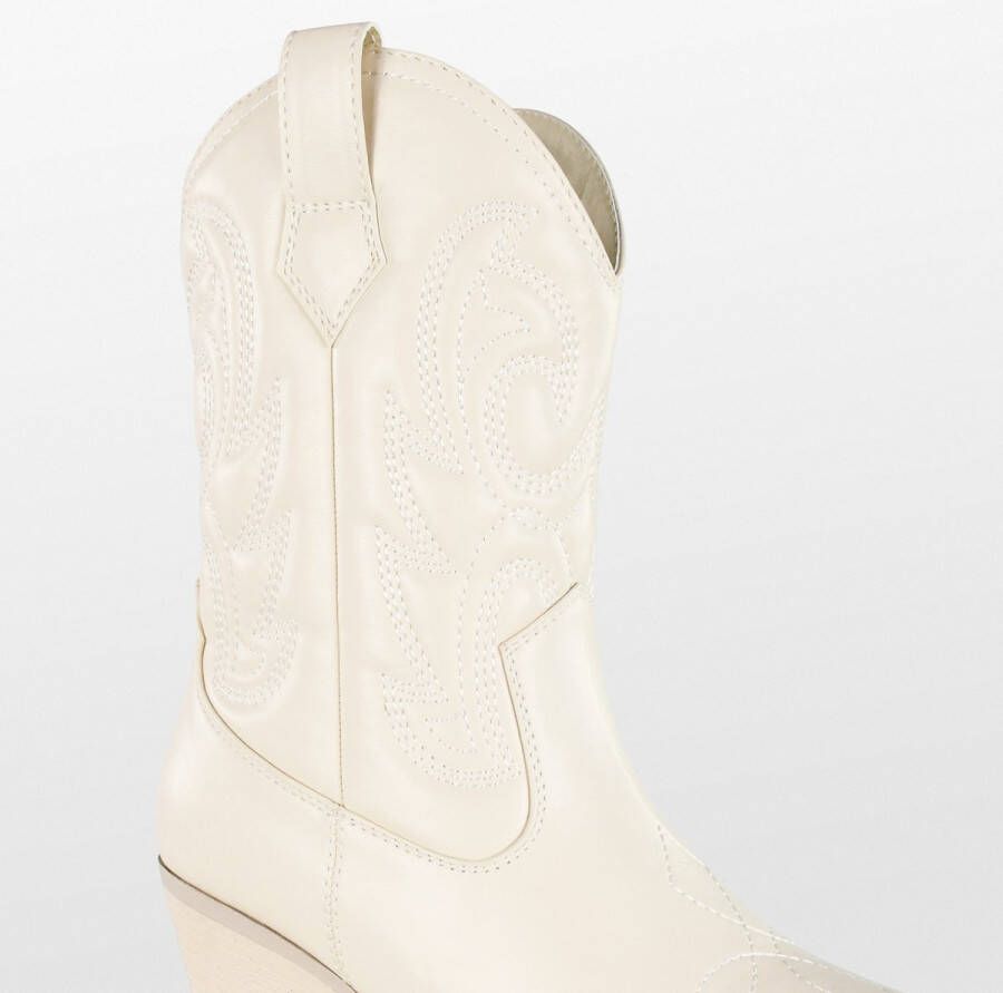 POSH by Poelman JUUL Dames Western Enkel Laarzen Off White - Foto 2
