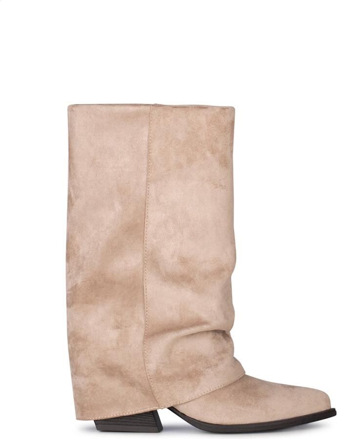 POSH by Poelman Lois cowboylaarzen met flap taupe - Foto 4