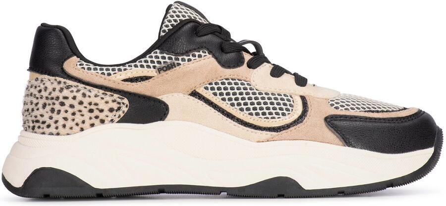 POSH by Poelman MACY Dames Sneakers Wit Met Beige Combinatie - Foto 2