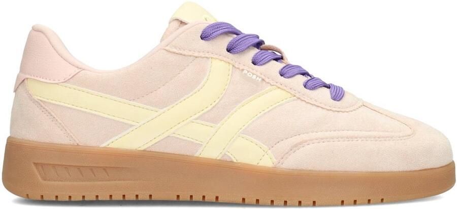POSH by Poelman MEGAN Dames Sneakers Geel met combinatie